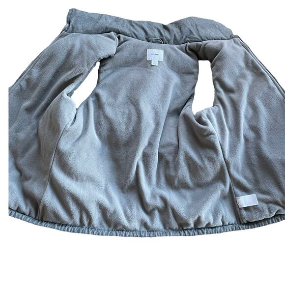 Old Navy Womens Puffer Vest Quilted Zip Fleece Lined Gorpcore Gray Size Large - Picture 3 of 6
